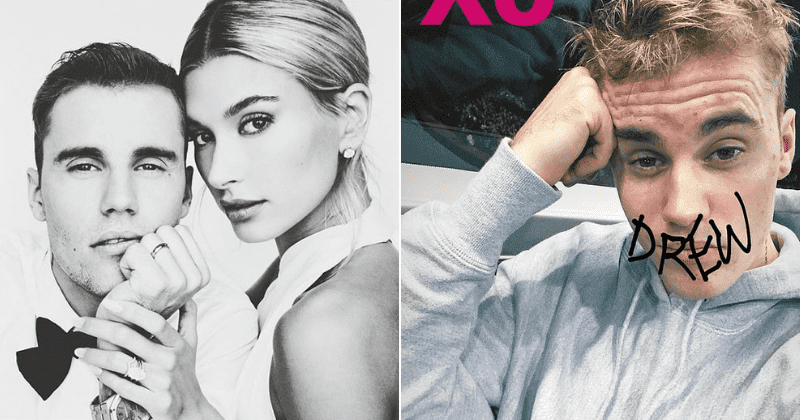 Justin Bieber gets the airbrush treatment for wedding snaps as his skin appears blemish-free