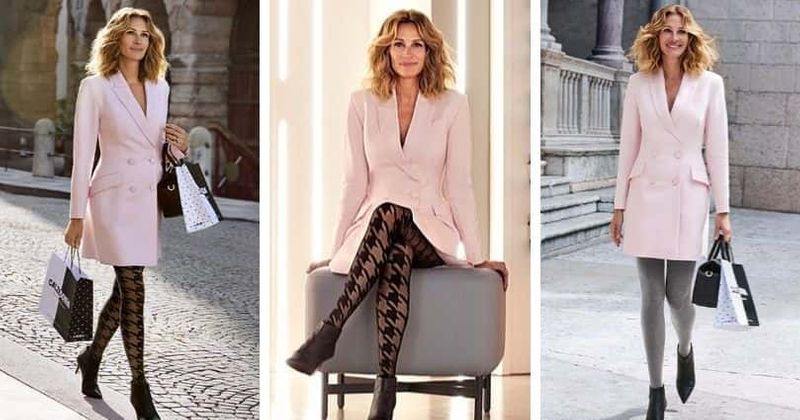 Julia Roberts shows off toned legs in pink blazer inspired by her 'Pretty Woman' character for fashion campaign