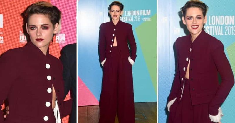 Kristen Stewart dodges wardrobe malfunction as she goes braless in unbuttoned blazer at 'Seberg' premiere