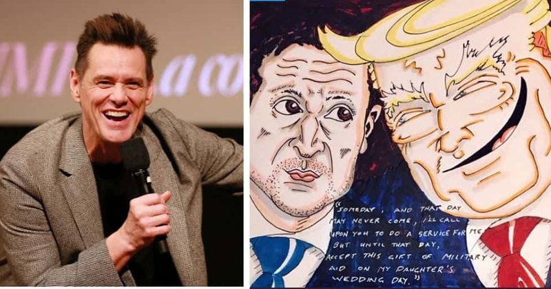 Jim Carrey depicts Trump as the 'Fraudfather' making Ukraine president 'an offer he couldn't refuse'