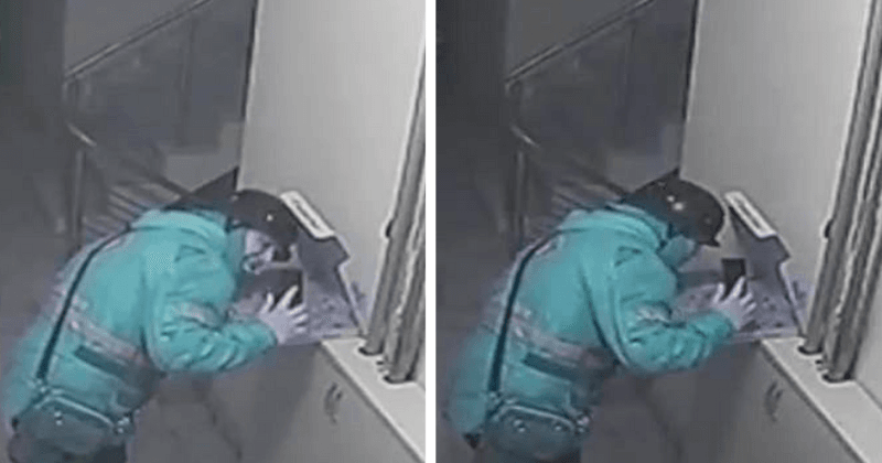 Pizza delivery boy faces upto 18 years in jail after he was caught allegedly spitting on customer's food