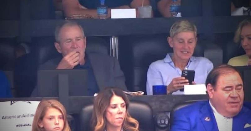 Ellen DeGeneres defends sitting with 'friend' George W. Bush for Cowboys game after social media backlash