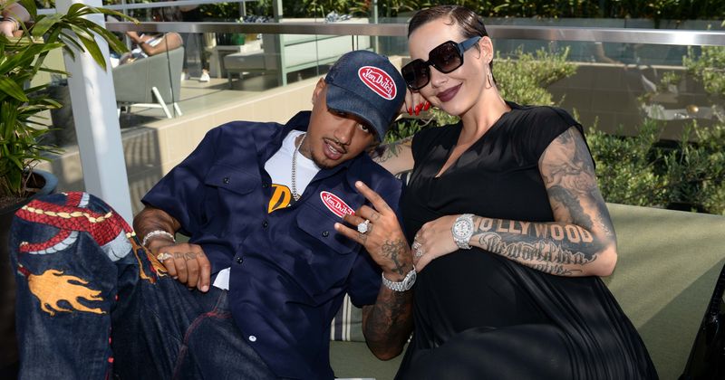Amber Rose welcomes baby boy with boyfriend Alexander 'AE' Edwards and names him Slash Electric Alexander Edwards