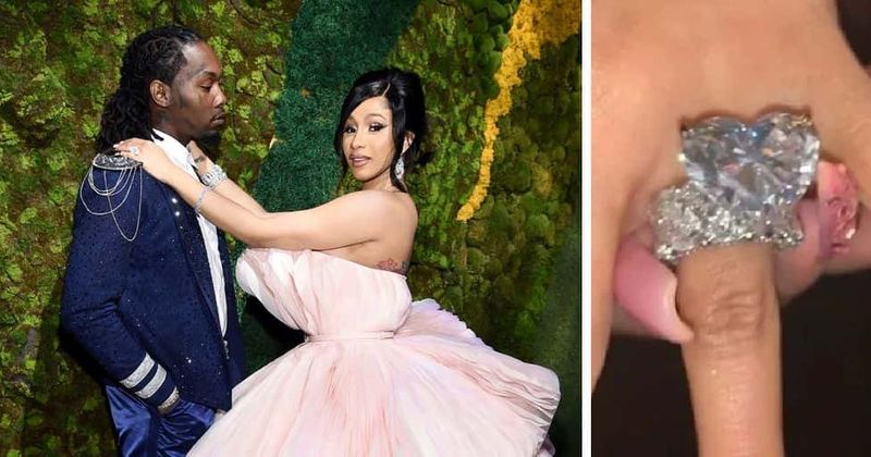Offset surprises Cardi B with 'Titanic' heart-shaped diamond ring for her 27th birthday