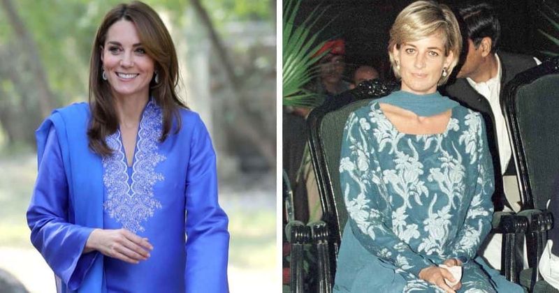 Kate Middleton finds inspiration in Diana's outfits as she dons traditional dress during Pakistan trip with Prince William