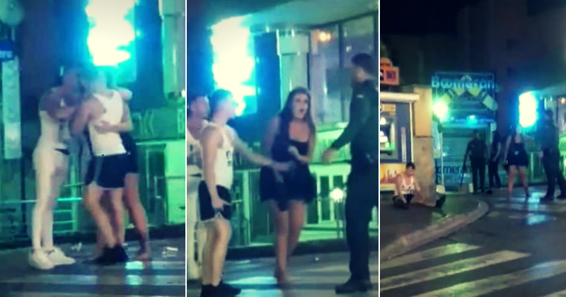 Woman tries to stop a fight between two men and gets beaten up with batons by authorities instead