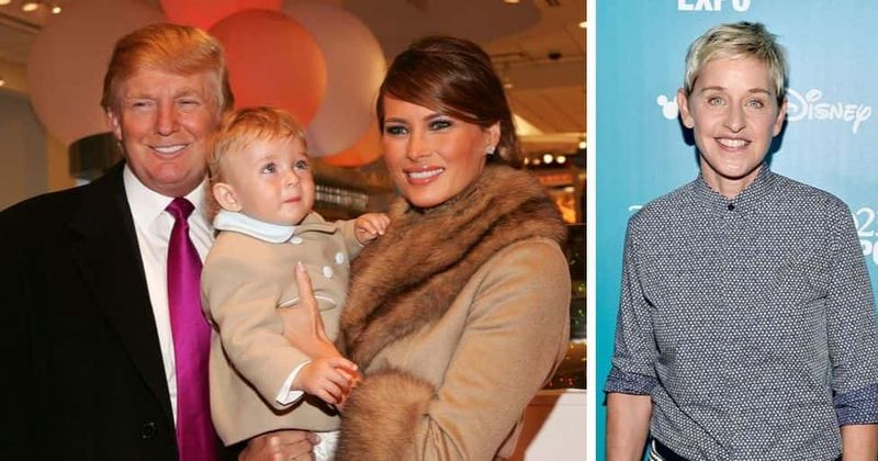 Photos of Ellen's golden baby stroller for Melania when Barron was born surfaces after Bush fiasco