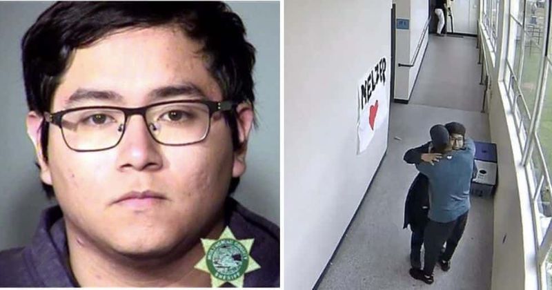 Football coach hugs and disarms high school student who brought shotgun in class to kill himself