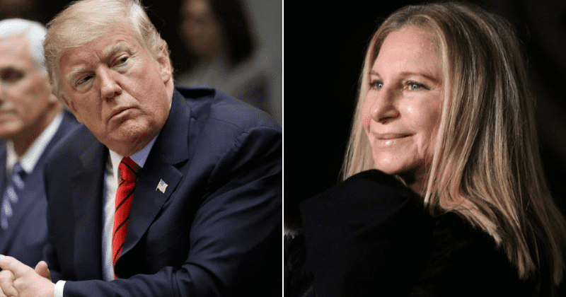 Barbra Streisand shares gruesome cartoon of Trump being impaled by Nancy Pelosi's heels