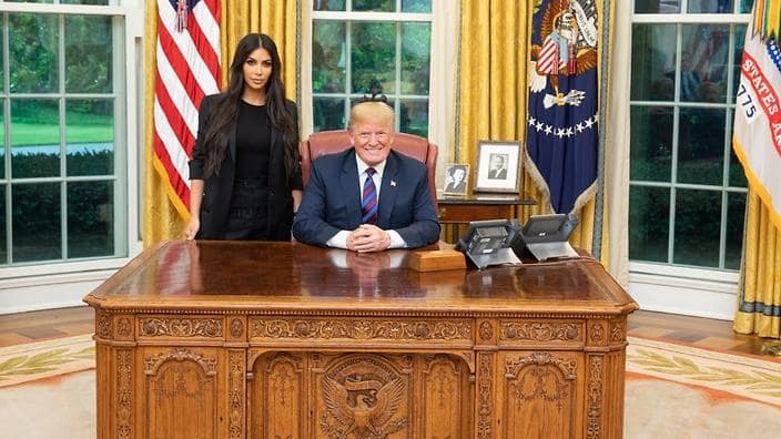 Trump said that Kanye's "terrific" wife opened his eyes about prison reform