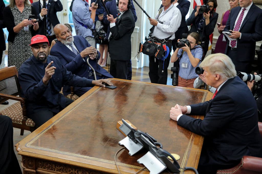 Kanye left the normally talkative president almost speechless with his performance (Getty Images)