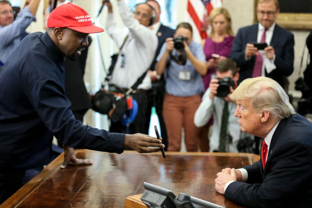 The rapper said he could be president himself — but "only after" Trump in 2024 (Getty Images)