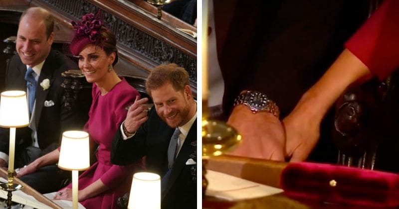 Royal PDA Alert: Prince William and Kate Middleton look all loved up as they hold hands during Princess Eugenie's wedding