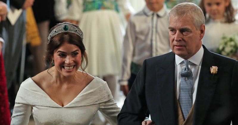 'She is the one light of my life': Princess Eugenie's father Andres makes guests cry with touching speech at wedding reception