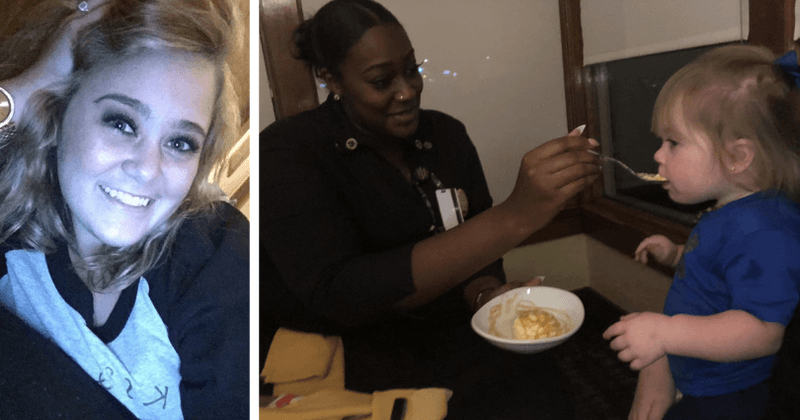 North Carolina waitress offers to feed fussy infant so the mother could actually enjoy her meal