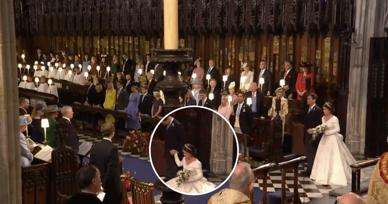 Heartwarming moment Princess Eugenie performs the 'most impressive' curtsy ever to the Queen on her wedding day
