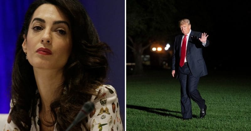 Amal Clooney criticizes President Trump for mocking Christine Blasey Ford's testimony against Brett Kavanaugh
