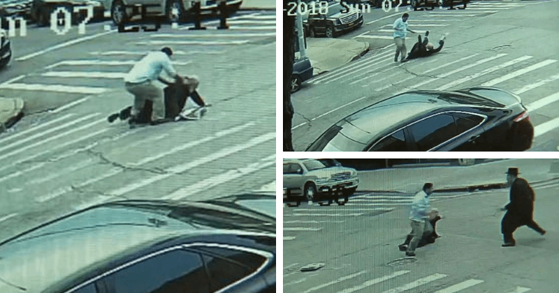 Cab driver shouts 'Allah' as he viciously beats elderly Jew on his way to the synagogue