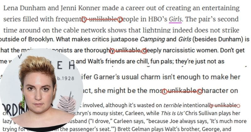 'Camping' cast and crew claim "unlikable" might be the laziest term to describe show's protagonist