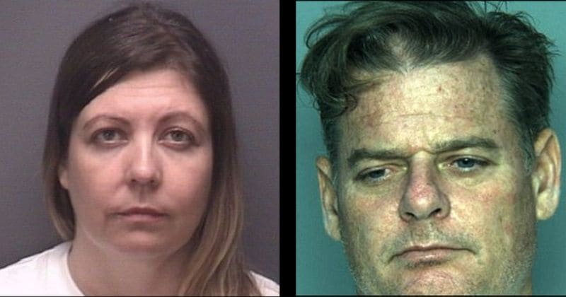Couple caught on camera having threesome with dog called Demon in their bedroom after cops raid home searching for illegal guns