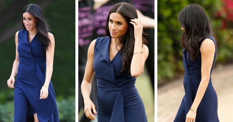 Meghan Markle reveals first real hint of blossoming baby bump on Day 3 of Australia tour