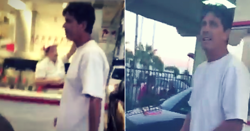 Police release video of man who allegedly assaulted a special-needs individual for 'not moving quickly enough' at a food outlet