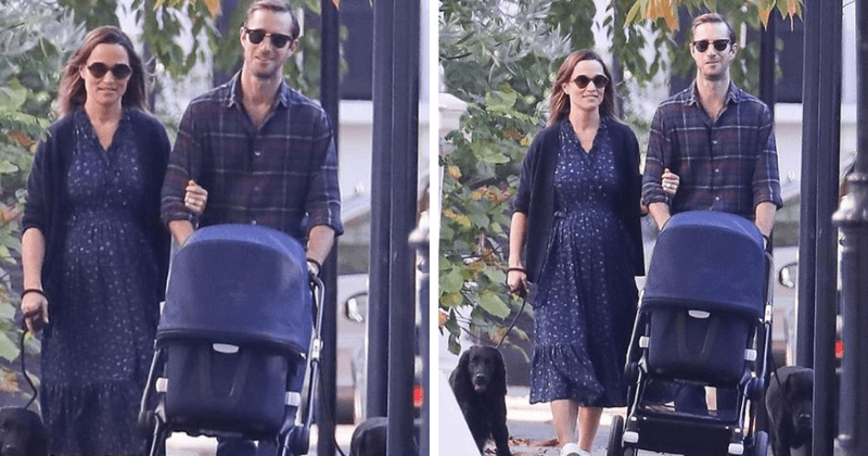 Pippa Middleton and James Matthews seen with their six-day-old son for the first time