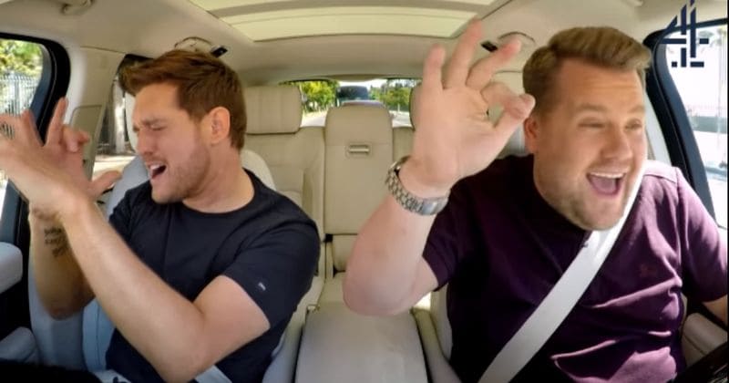 Micheal Buble rocks Carpool Karaoke special with James Corden for Stand Up To Cancer UK