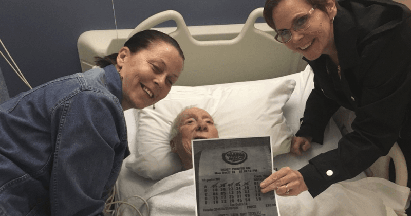 Elderly man falls and breaks hip on the way to buy lotto ticket, joins hospital's pool, wins $1 million lottery instead