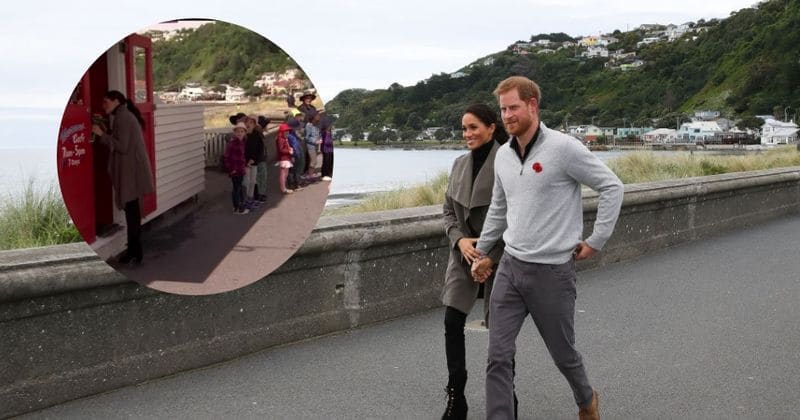 Meghan Markle rushes back into cafe and brings leftover cakes for schoolchildren waiting outside for her