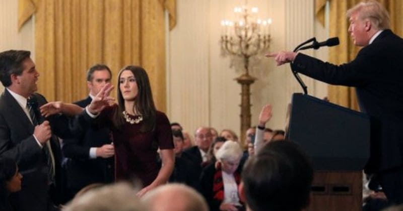 Sarah Sanders slammed for sharing 'doctored' footage of CNN reporter Jim Acosta's confrontation with White House intern