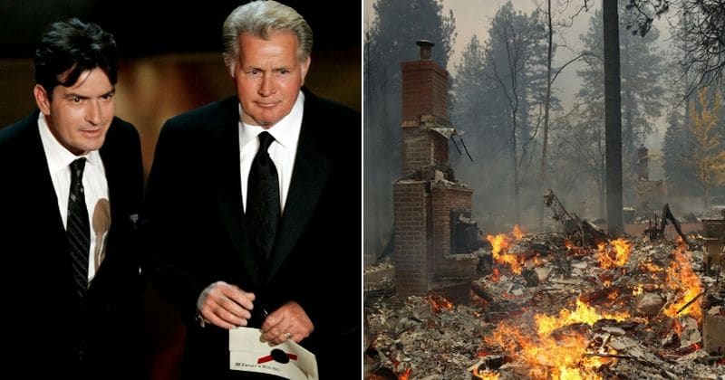 Charlie Sheen loses contact with parents Martin Sheen and Janet as California wildfire reaches their home