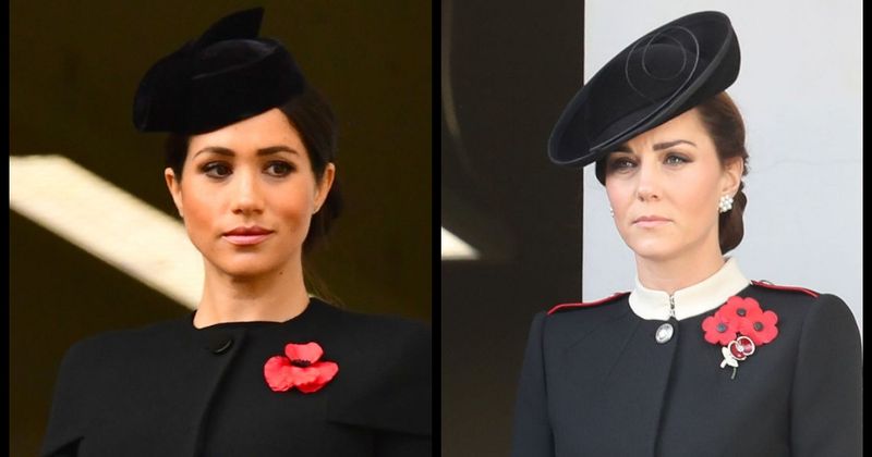 Meghan Markle sports glamorous makeup for solemn WWI event while Kate Middleton opts for a more subtle look