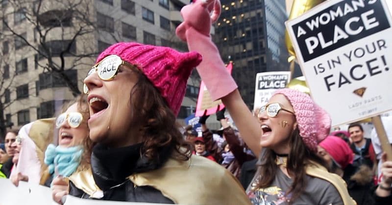 'Lady Parts Justice in the New World Order' shows a group of women comics helping you keep the government out of your uterus