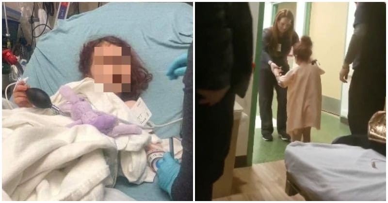 Six-year-old girl who was shot in the leg during robbery at McDonald's takes first steps after surgery