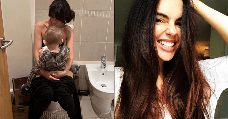 'Hollyoaks' star Jen Metcalfe wonders if she will ever poo alone again as her toddler son sits on her lap in the loo