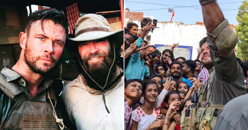 Chris Hemsworth swamped by Indian fans while filming 'most intense action sequences ever done' for upcoming Netflix film