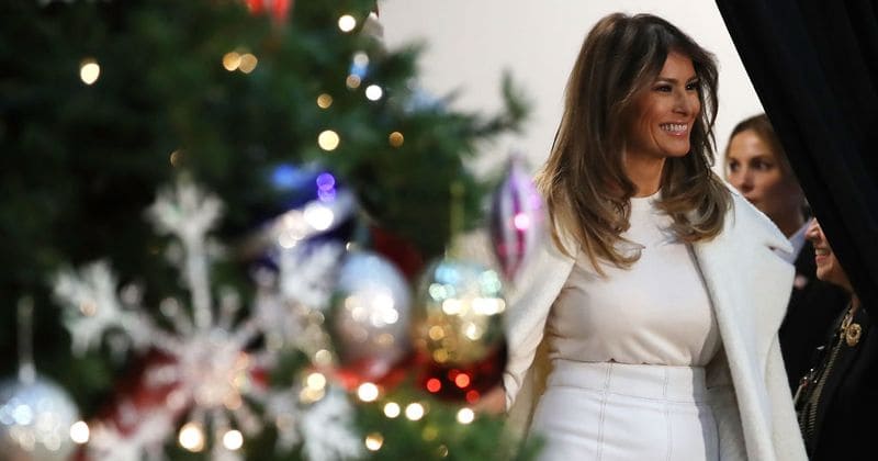 Melania Trump gives sneak peek into White House Christmas decorations ahead of official unveiling
