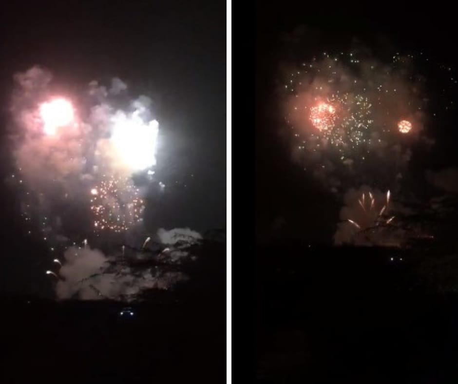 A massive fireworks display lit the night sky at the Umaid Bhavan Palace soon after their wedding.