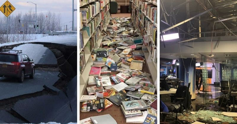 Horrifying pictures and videos show the true extent of the 7.0-magnitude earthquake that hit Alaska