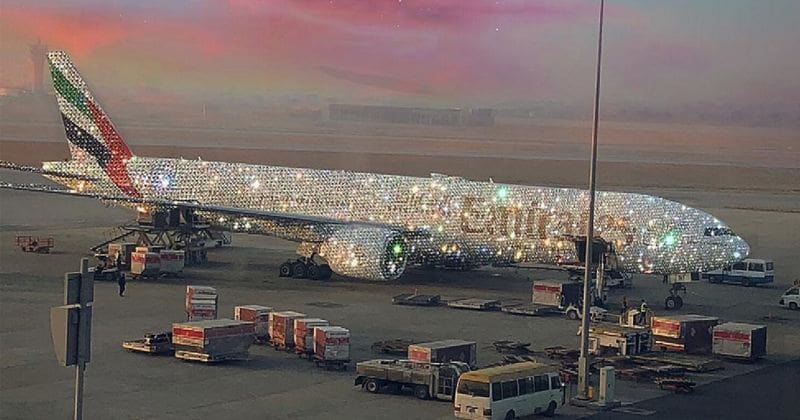 Emirates posts photo of diamond-encrusted 'Bling' 777 plane, sends the internet into meltdown