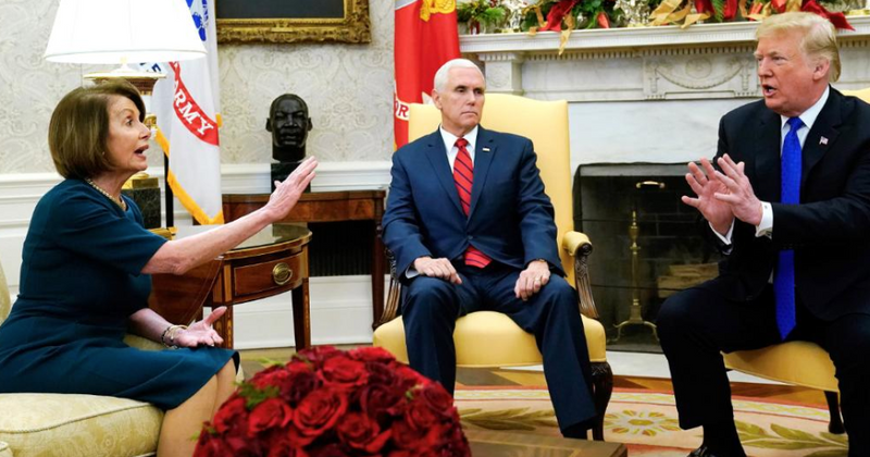 Trump publicly brawls with Pelosi and Schumer over wall, says he is proud to shut down Government for border security