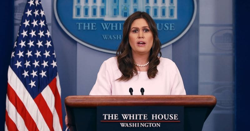 White House press secretary Sarah Sanders says Donald Trump insults female reporters to 'treat them equally'