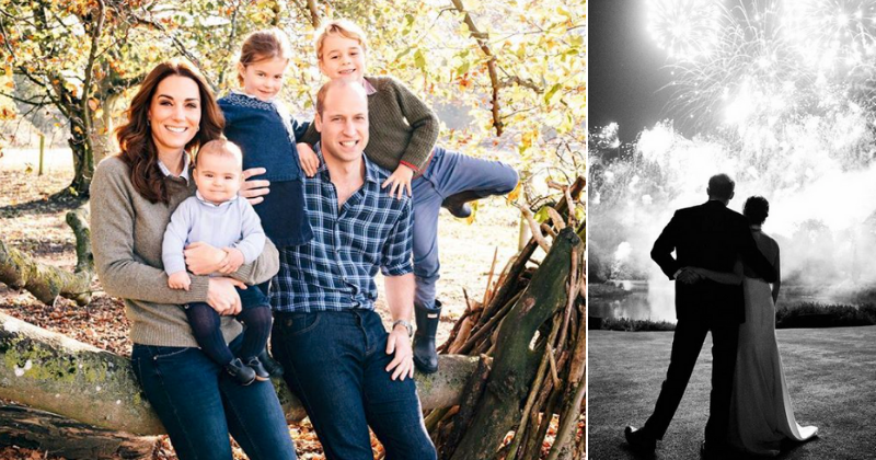 Meghan and Harry and Kate and William reveal their strikingly different Christmas card photos