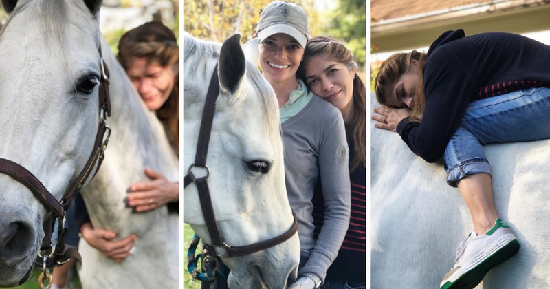 Selma Blair has emotional reunion with her horse Mr Nibbles after MS diagnosis left her unable to ride