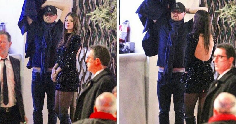 Leonardo DiCaprio's 22-year-old girlfriend Camila Morrone wows in sparkly black mini-dress at Seth MacFarlane's Christmas bash