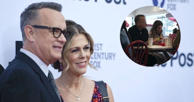 Diners shocked as Tom Hanks pops into burger joint with wife and pays for everyone's lunch