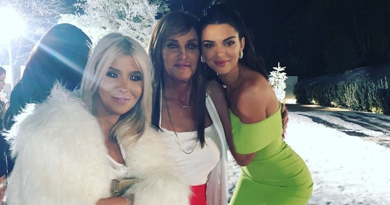 Caitlyn Jenner attends the Kardashian Christmas party with Sophia Hutchins for the first time since family feud
