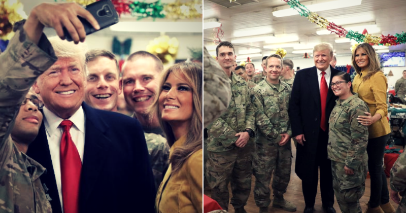 President Trump makes surprise visit to Iraq with Melania in tow, says America is respected again
