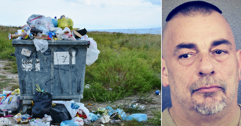 Man stabs wife at the base of her skull with a kitchen knife, wraps her body and dumps it in trash can outside home